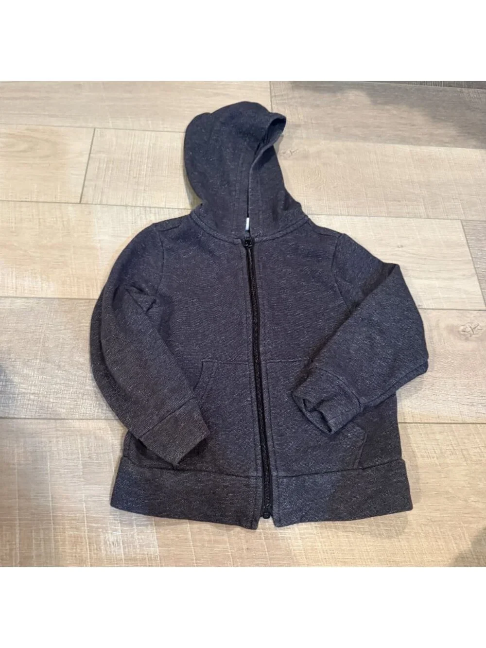 Old Navy Boys XS Size 5 Charcoal Gray Hooded Jacket